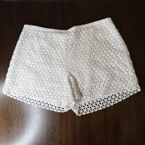 1.State Womens White Eyelet Cotton Casual Shorts Sz 6